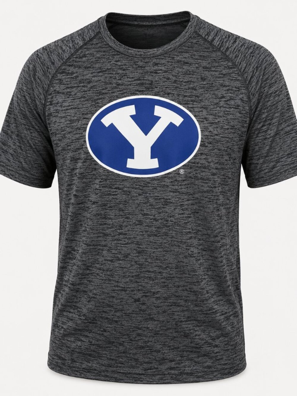 BYU Cougars Men’s Performance T-Shirt Gray Athletic Tee Quick Dry Short Sleeve